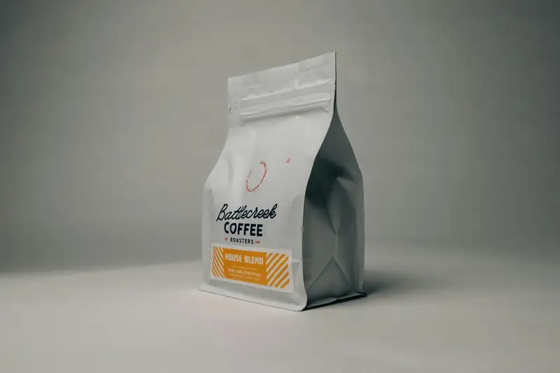 Plain coffee bag ready for private-label branding